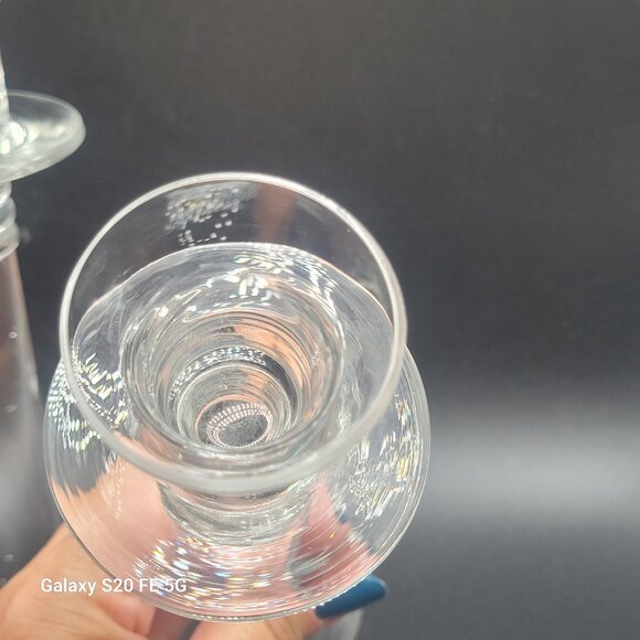 Classic Style Tall Clear Glass Taper Candle Candlestick Holder w Drip Catcher - Picture 2 of 9